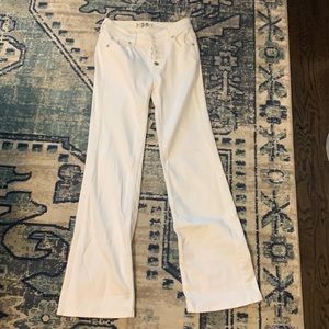 Free People White Jeans (Slight Flare)